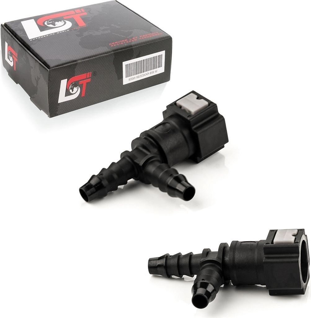 2x Schnellverschluss Kraftstoffleitung Kupplung T-Stück 7,89x6mm für OPEL VOLVO