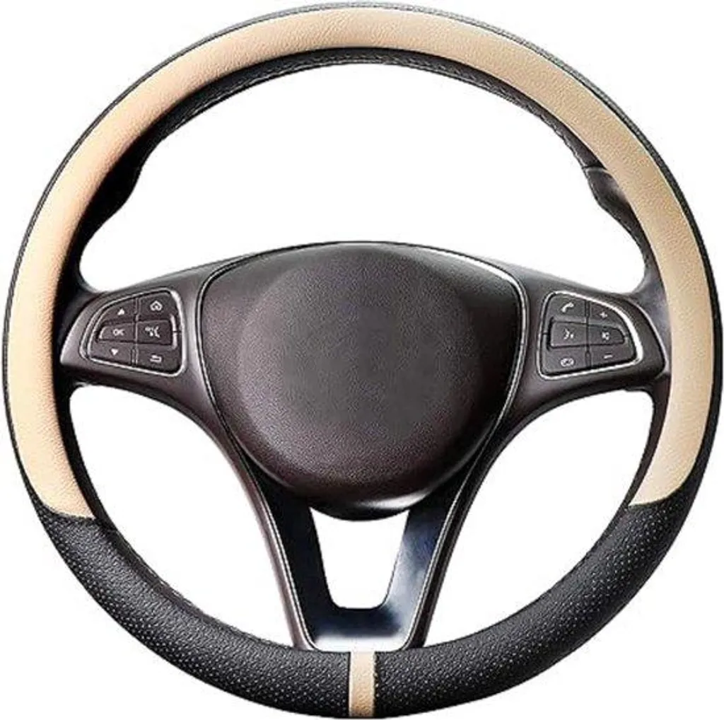 Couvre-volant de voiture en cuir antidérapant universel M 38 cm