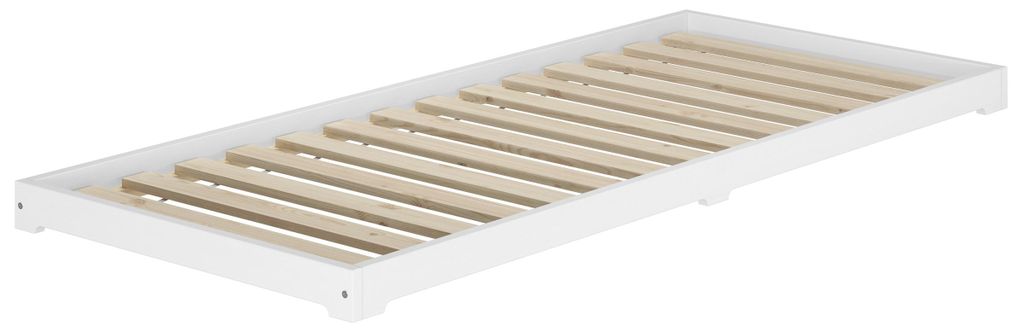 Kurzes Futon extra niedriges Unterschiebbett 90x190 Kiefer Produktbild 
