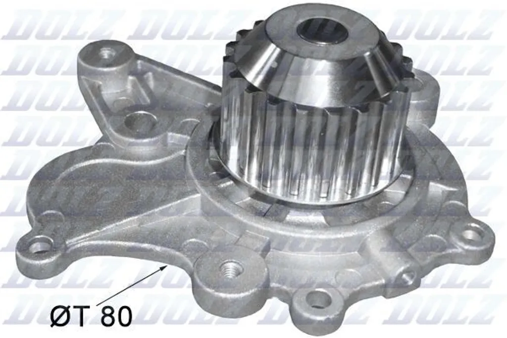 Pompe à eau pour KIA Carens III et Sportage II - Kit DOLZ H222 80 mm
