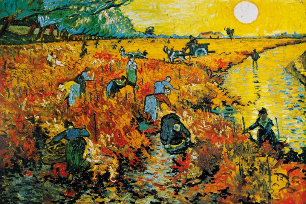 Vincent Van Gogh Kunstdruck Bild - Der Rote Weingarten, 1888 (80 x 120 cm)