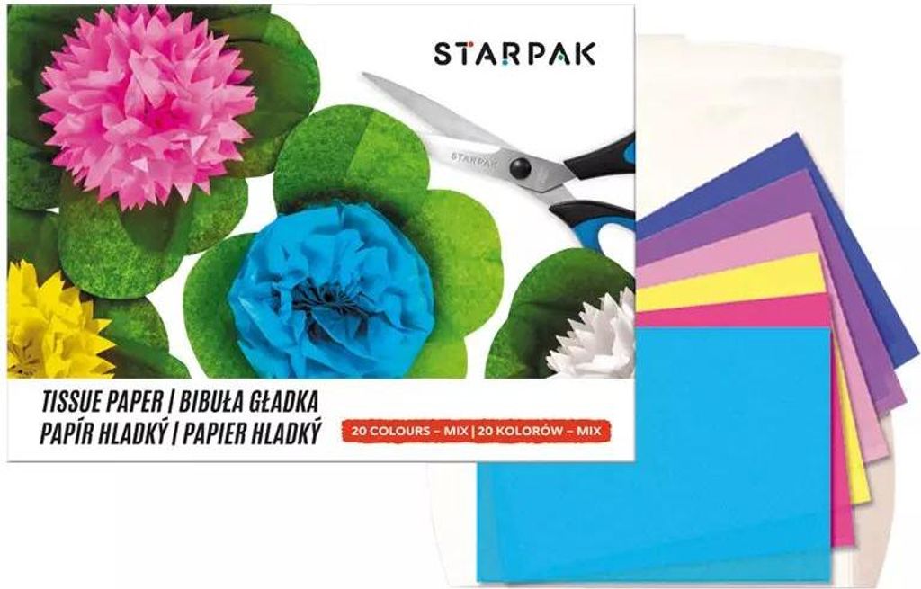 Seidenpapier, einfarbig, 20 Farben (10 St.)