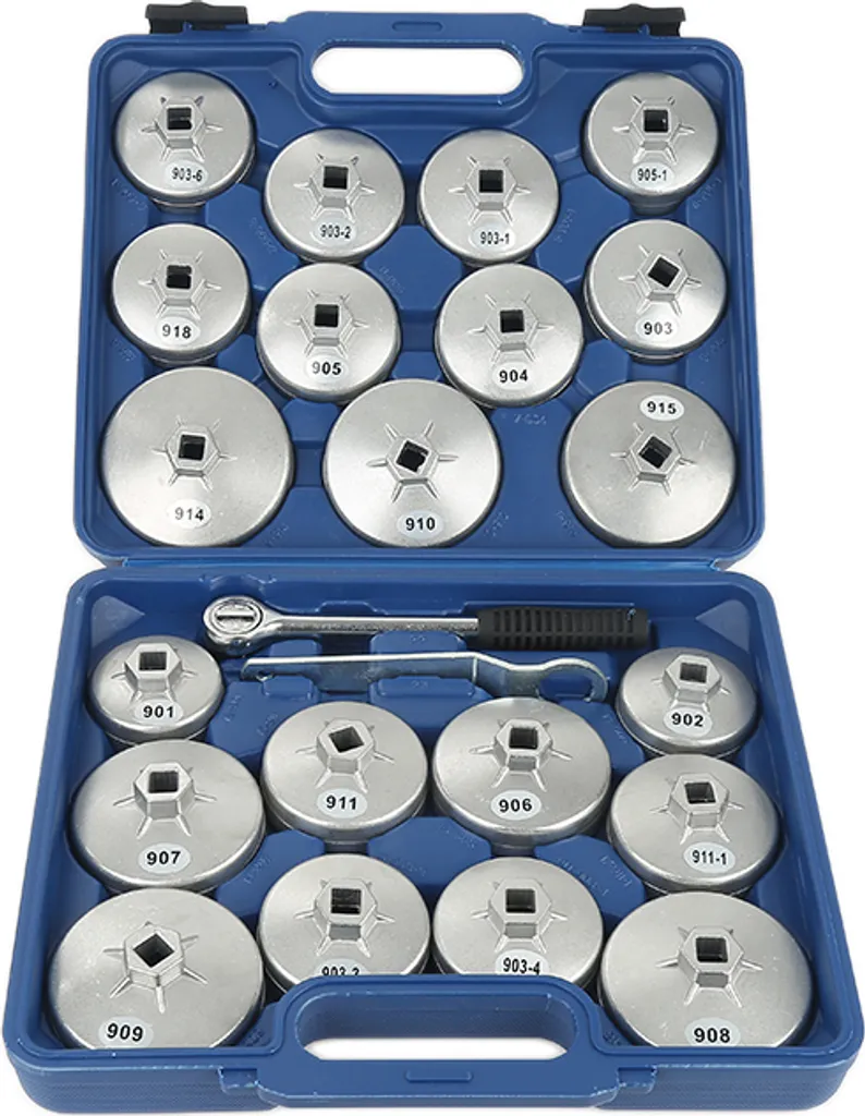 Clé pour Filtre à Huile en Aluminium 23pcs - Coffret Robuste et Complet