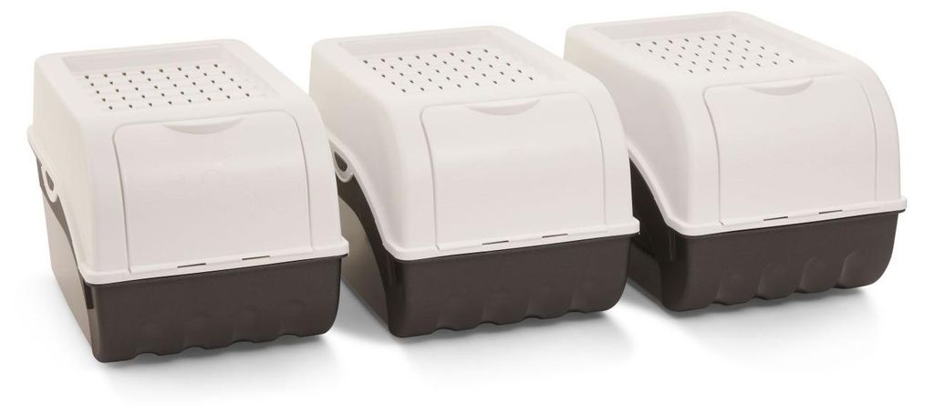 Novaliv 3x Mittel 5L Kartoffelbox weiß Vorratsbehälter Produktbild 