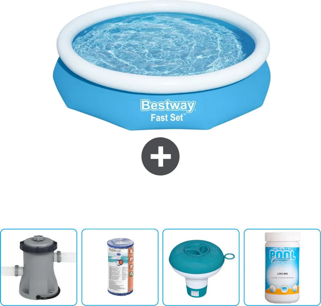 Bestway Fast Set 305x66 cm - La Piscina Autoportante Originale Blu