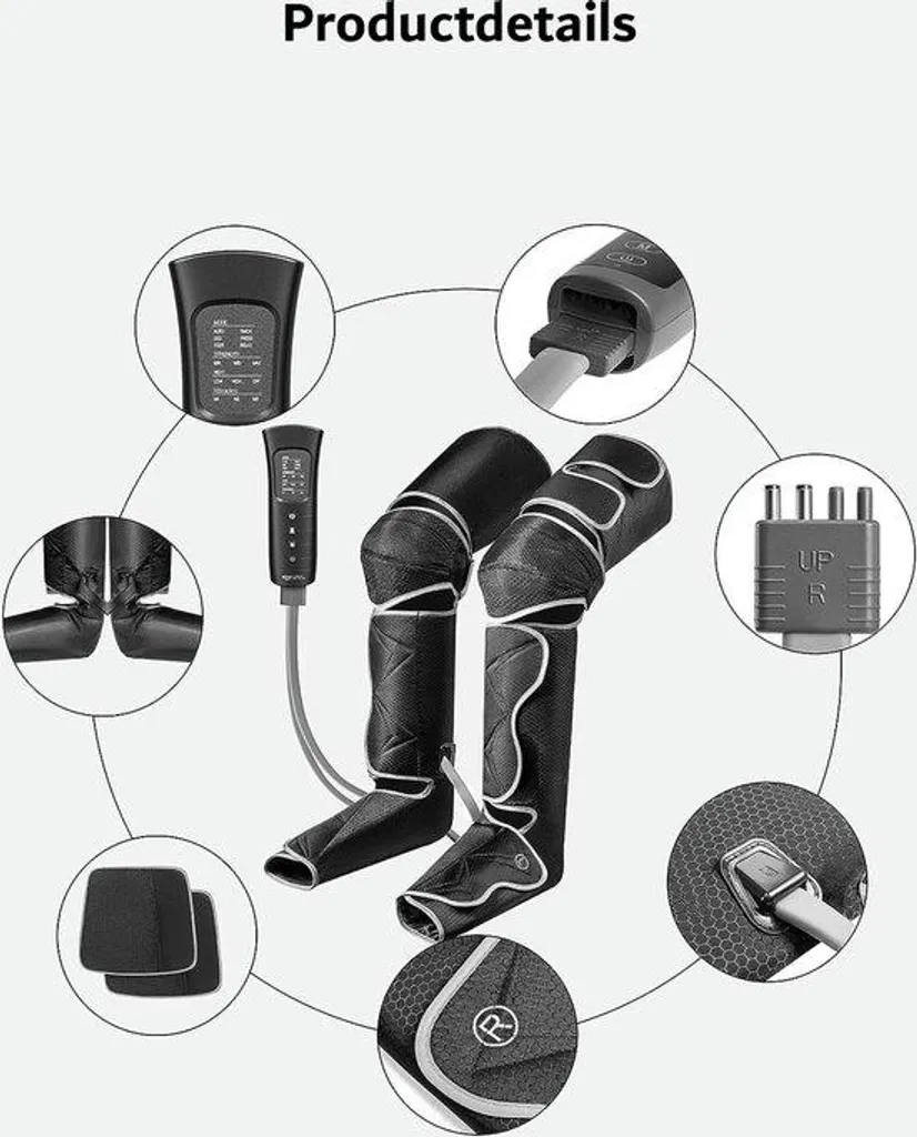 Bottes de pressothérapie pour drainage lymphatique et jambes légères