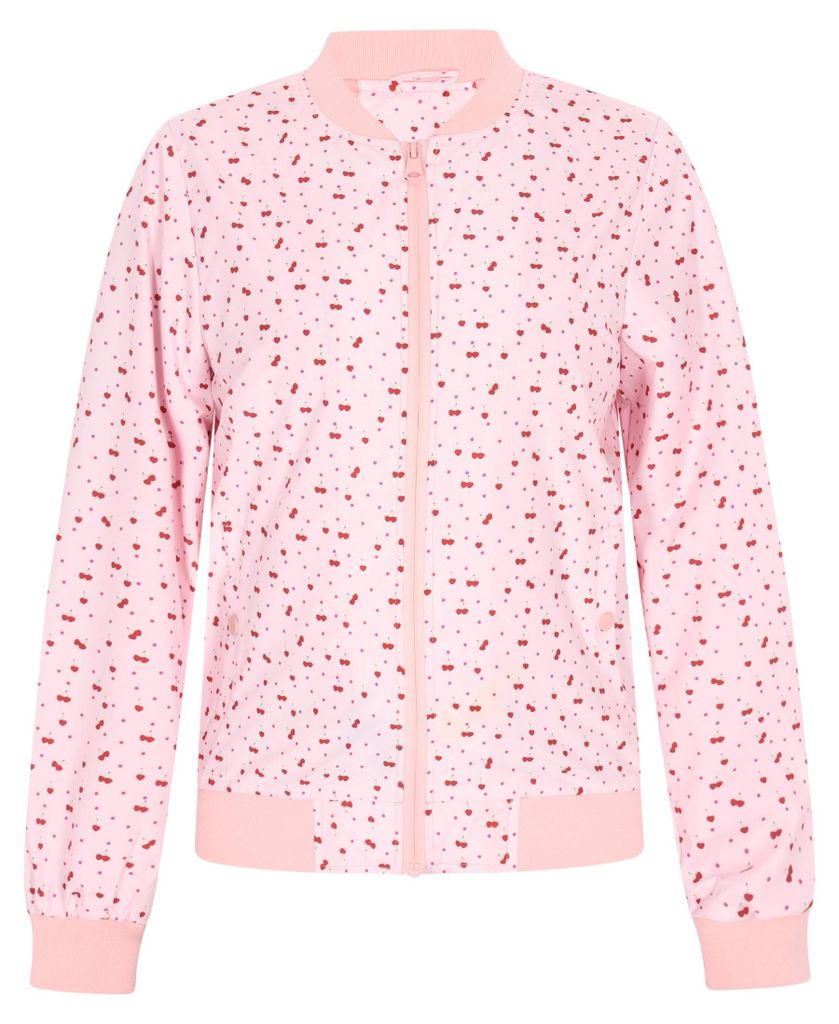 Damen Jacke in Rosa, Größe S, mit Stehkragen und normaler Passform