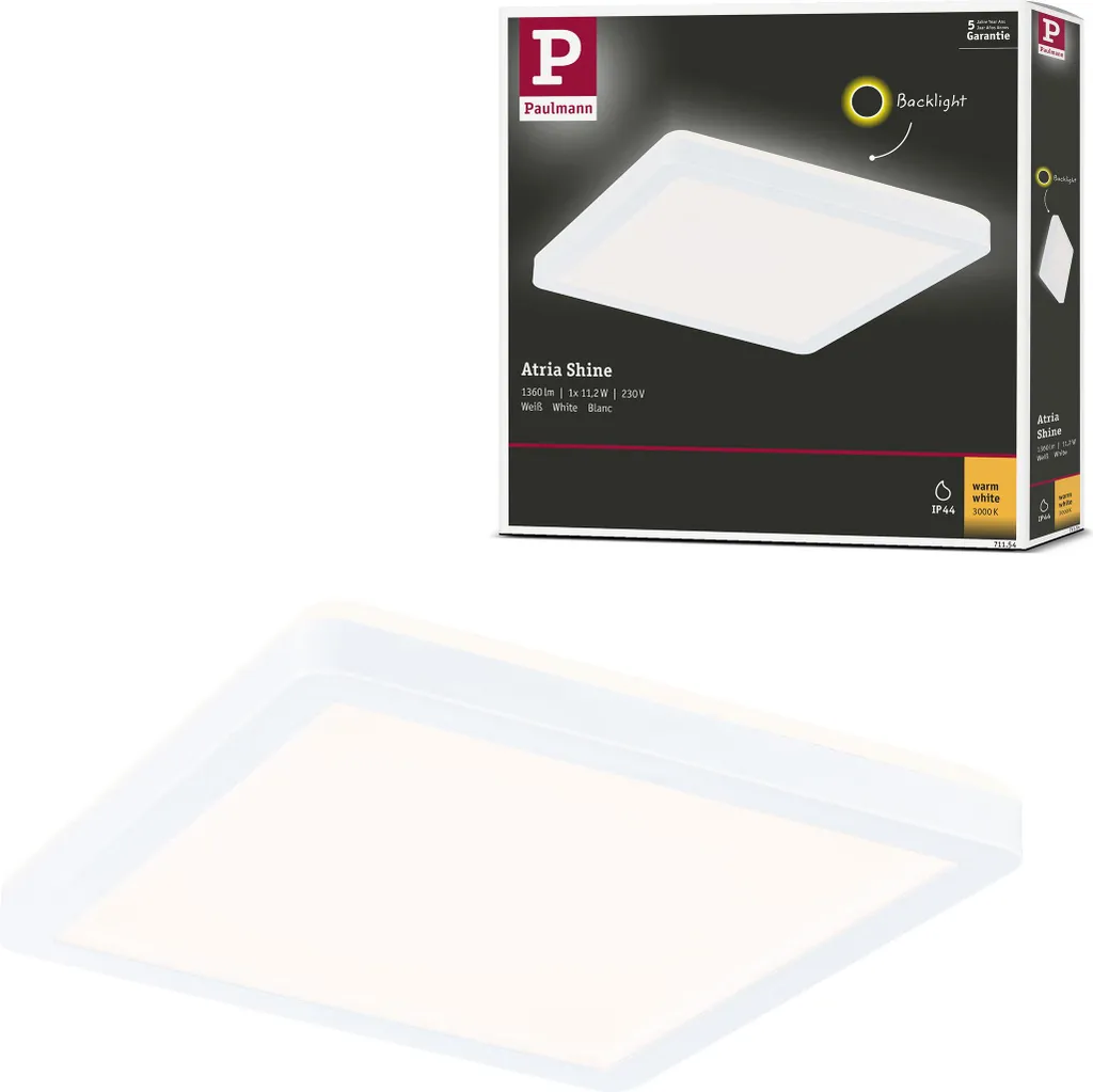Pannello LED Paulmann Atria Shine: Illuminazione Soft e Design Legno