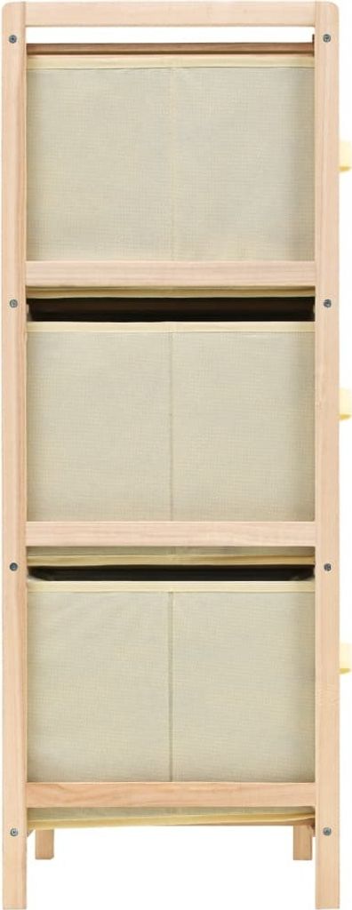 "SALE 2026"Kommoden - Beige Korb-Kommode mit 6 Stoffkörben Zedernholz Beige Stabli Möbel1907533