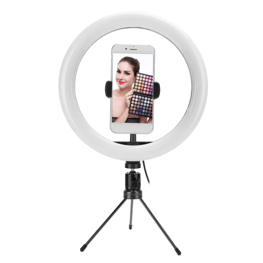 Kit Luce ad Anello LED USB per Videoconferenze - 10" con Stand - 4