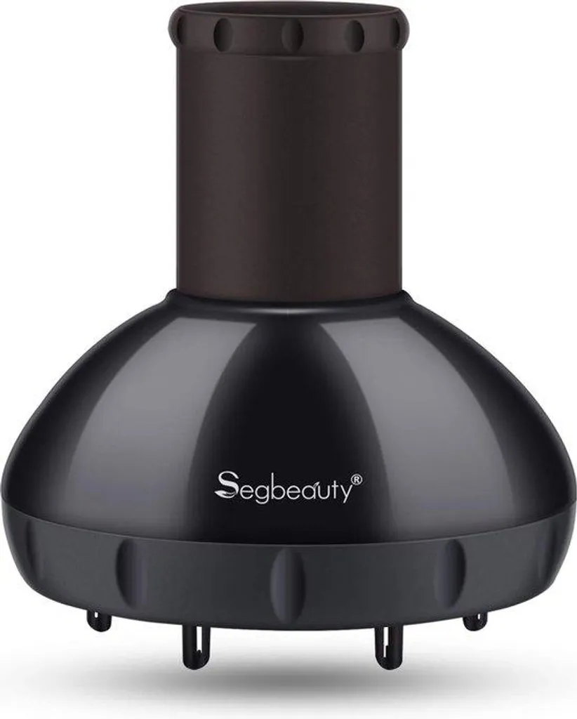 Diffuseur de cheveux bouclés anti-frisottis adaptateur 4-5 cm noir