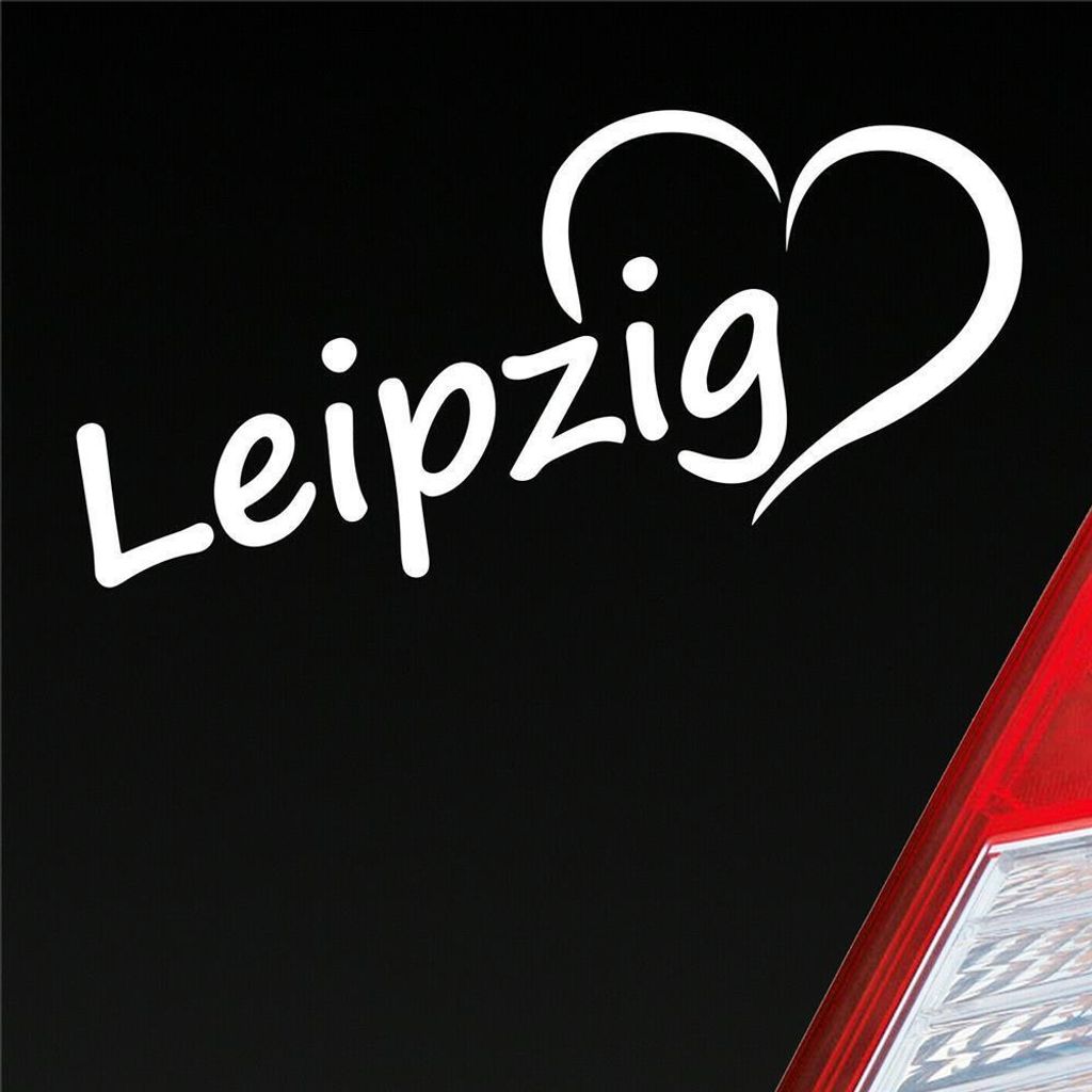 Auto Aufkleber Leipzig Herz Stadt City Liebe Love Heimat Produktbild 