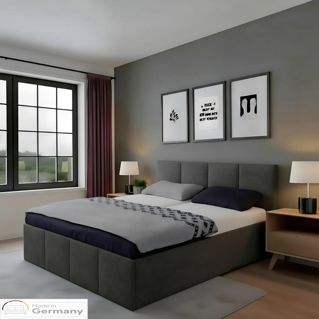 Polsterbett Dalas Anthrazit 160 x 200 x 40 cm Stauraum Ohne Produktbild 
