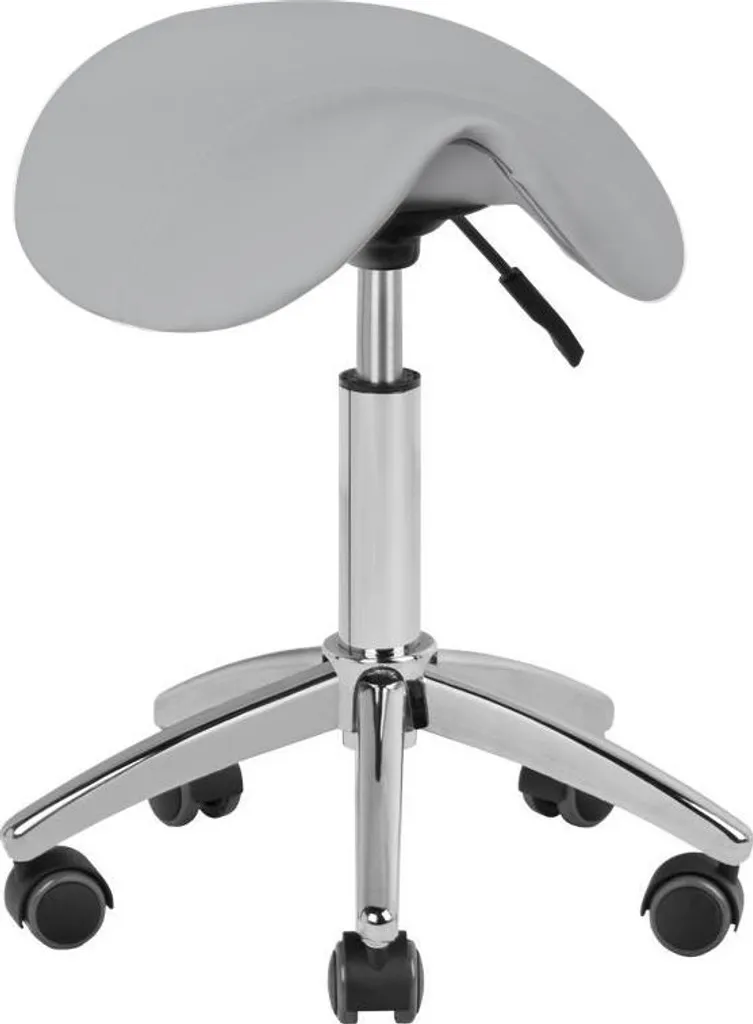 Tabouret cosmétique Am-302 Gris : Siège ergonomique pour salon de soins