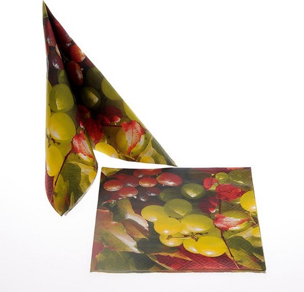 Serviette "Vineyard" - 33 x 33 cm 20 Stück - 3-lagig -