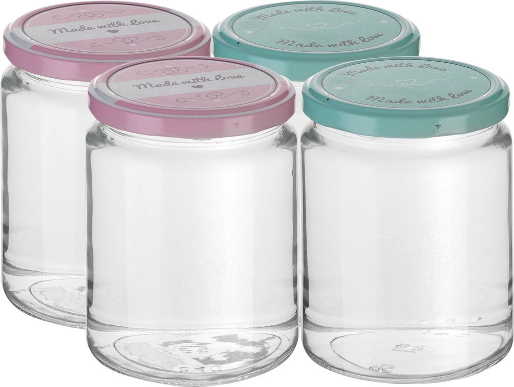 Einmachglas MWL, ca. 540 ml, 4 Stück