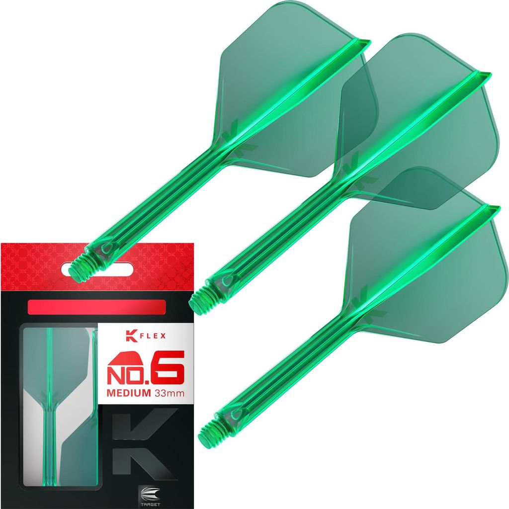 Target Darts K Flex Dartflights No.6 - Standard 33mm, Grün Produktbild 