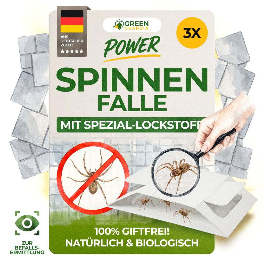 Spinnen Klebefalle mit Spezial-Lockstoff – 3x Fallen – Produktbild 