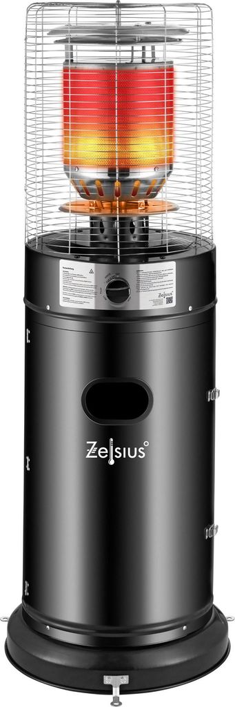 Zelsius Gas Heizstrahler "Zermatt", 11 kW, Ø 46cm x (H) 137 cm, Terrassenheizstrahler außen