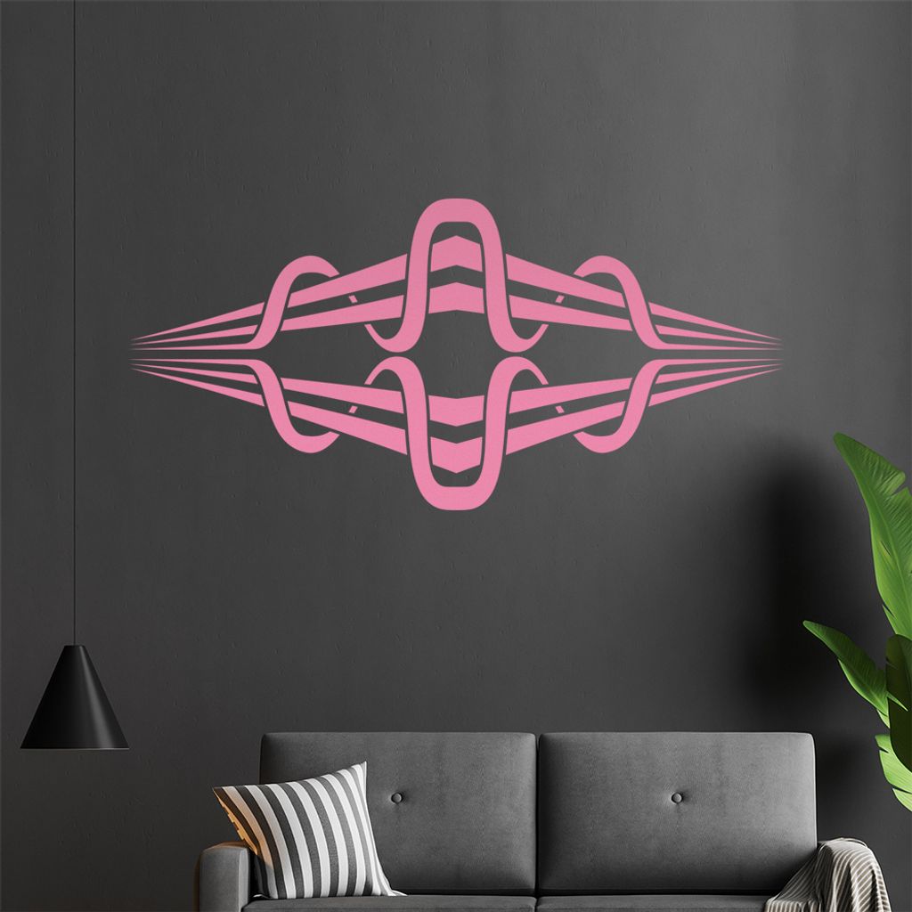 Tribal Wellen Wandtattoo in 6 Größen - Wandaufkleber Wall Sticker - Dekoration, Küche, Wohnzimmer, Schlafzimmer, Badezimmer