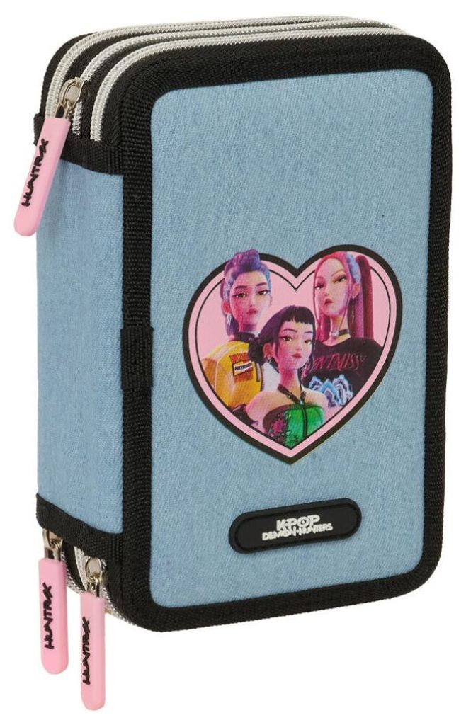 Safta K-pop Demon Hunters Triple Mäppchen Blau  Mann Blau Produktbild 