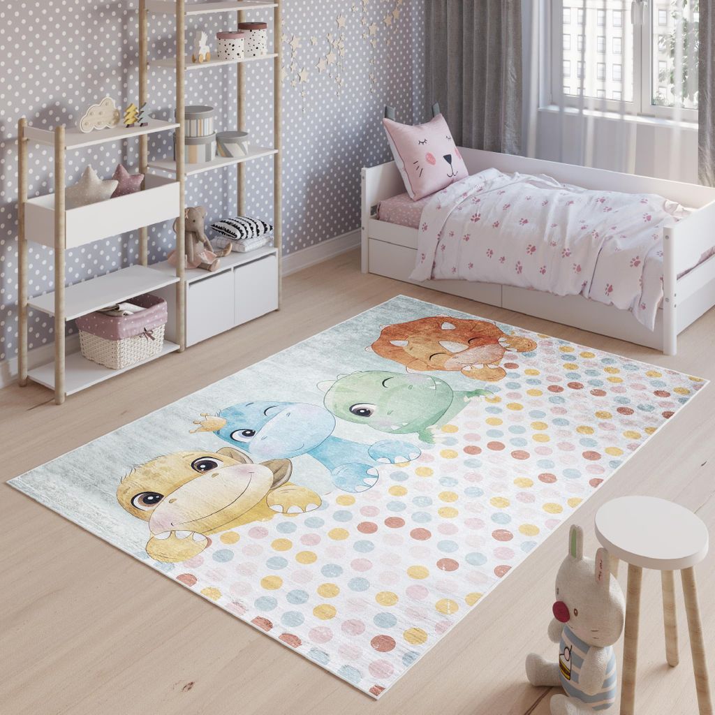 Tapiso Teppich EMMA Modern Kinderzimmer Bunt Schlafzimmer 80 x 150 cm