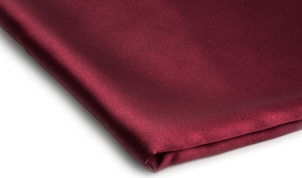 Satin Dünn mit Elasthan Bordeauxrot 50 x 150 cm Produktbild 