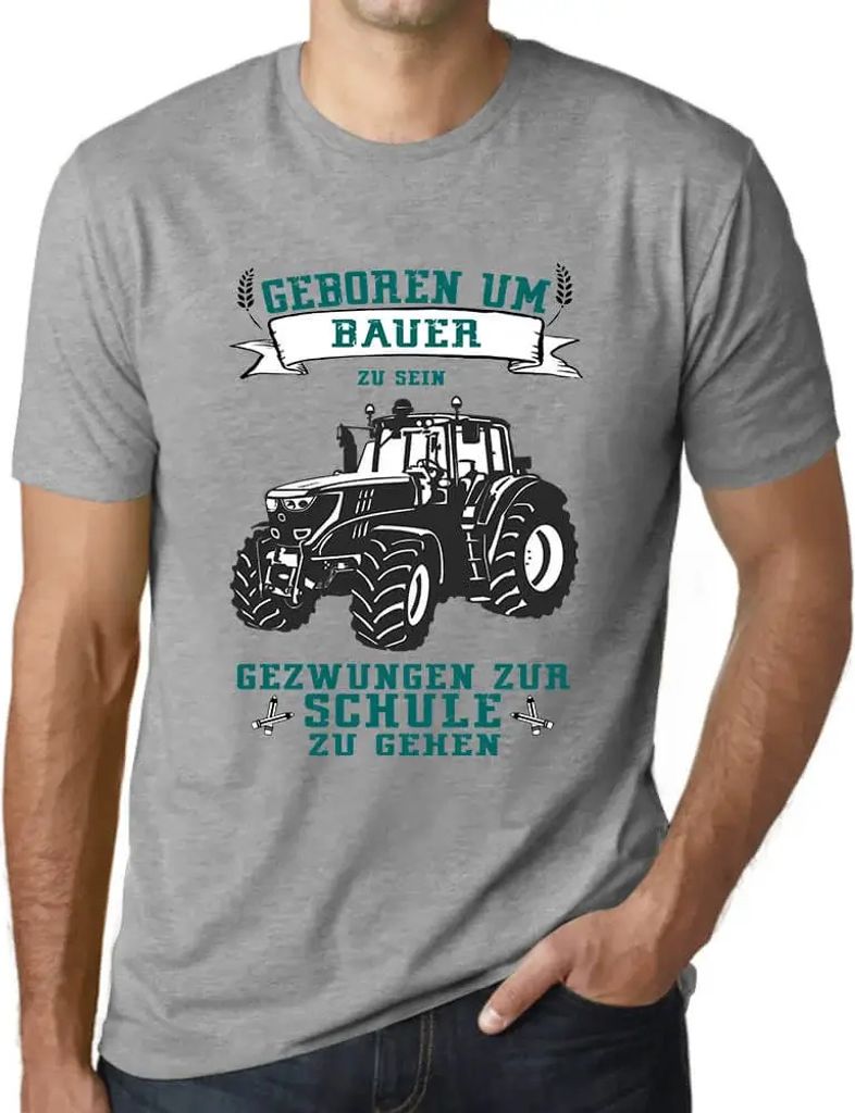 Herren Grafik T-Shirt Geboren Um Bauer Öko-Verantwortlich Vintage Jahrgang Kurzarm Lustige Druck Geburtstag Geschenk Mann