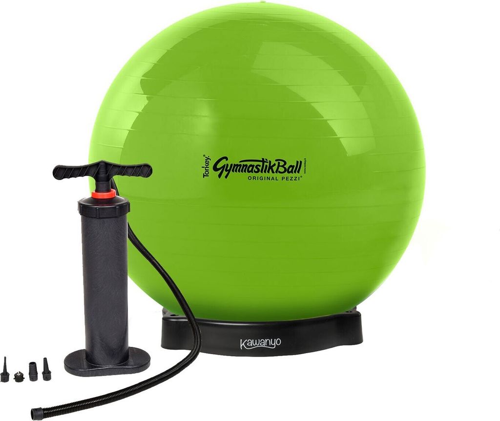 Original Pezziball STANDARD m. Standpumpe und Ballschale - apfelgrün