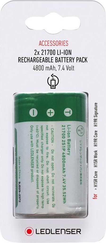 Ledlenser 2x 21700 batterie ricaricabili agli ioni di litio Immagine del prodotto 
