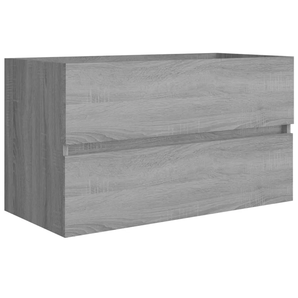 Mobile Sottolavabo 80cm SYFAX Grigio Sonoma - Robusto per Famiglie