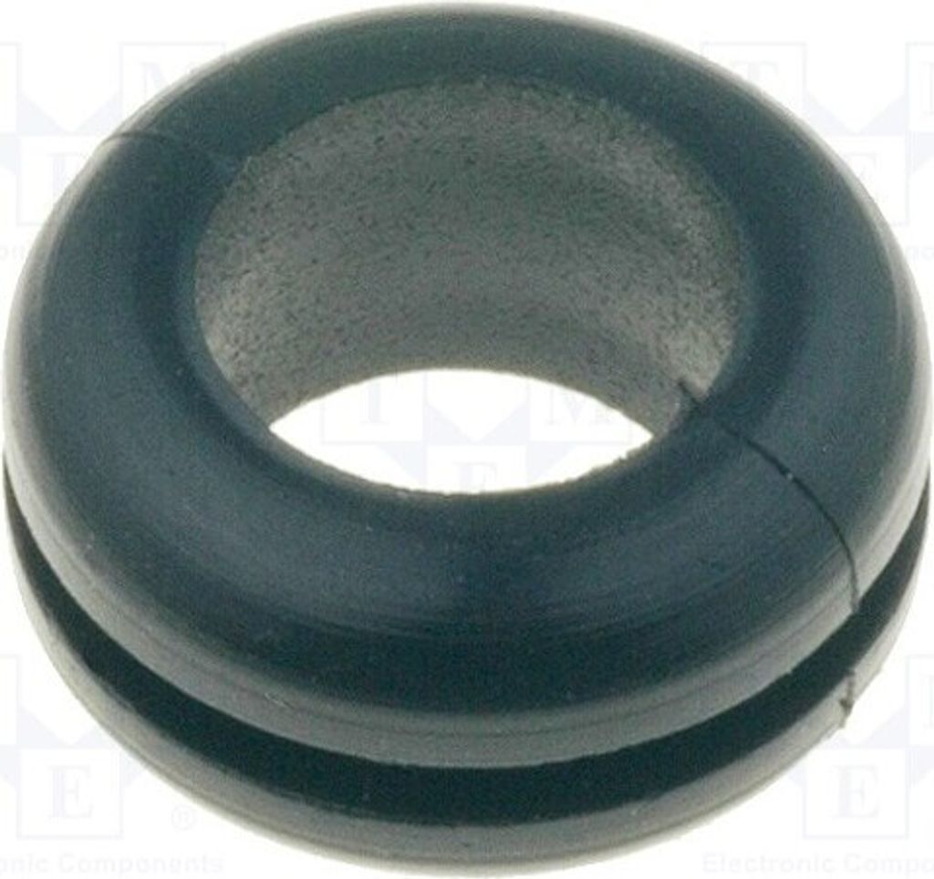 10x Tülle PVC schwarz ØÖffn: 6mm ØÖffn.Mont: 8mm -30÷60°C UL94V-2 633-02150 Durchf