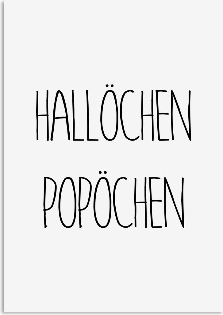 Poster Badezimmer HALLÖCHEN POPÖCHEN DIN A3 Produktbild 