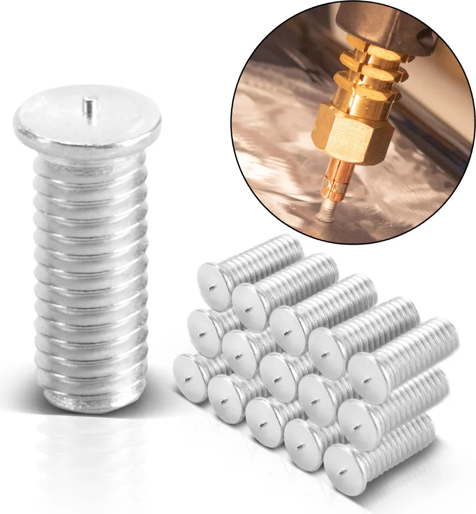 STAHLWERK 2 x perni di saldatura in alluminio M6 Set di 100 Accessori per smacchiatori Smart Repair