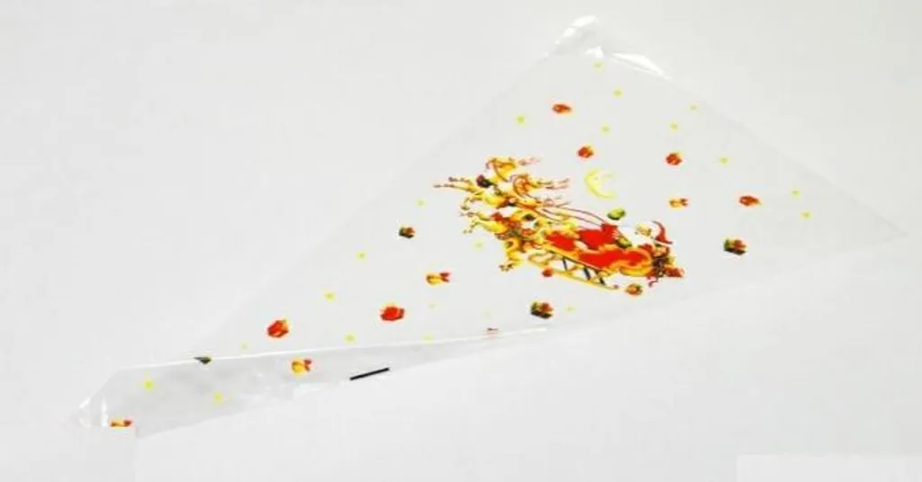 Sachet cellophane 40x60cm résistant lot de 50 pièces décor de Noël