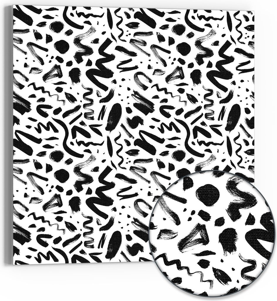 DEQORI Hybrid Leinwand Bild 50x50 cm 'Kühne Abstraktion' Wandbild Glas flach modern