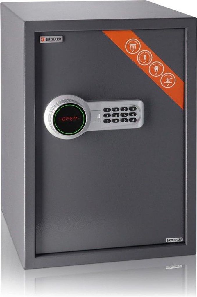Elektronische Geschäfts-Safe XXL - 60L - XXL-Design - 50x35x36cm - Grau