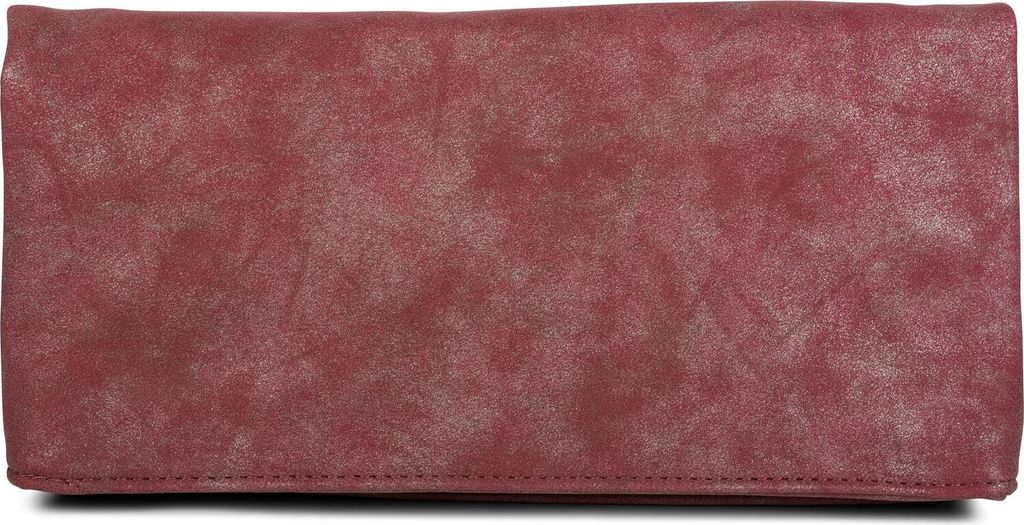 styleBREAKER Fold-Over-Clutch in Wildlederoptik mit Überschlag, 3-in-1 Tasche, Schulterriemen, Trageschlaufe, Schultertasche, Damen 02012190