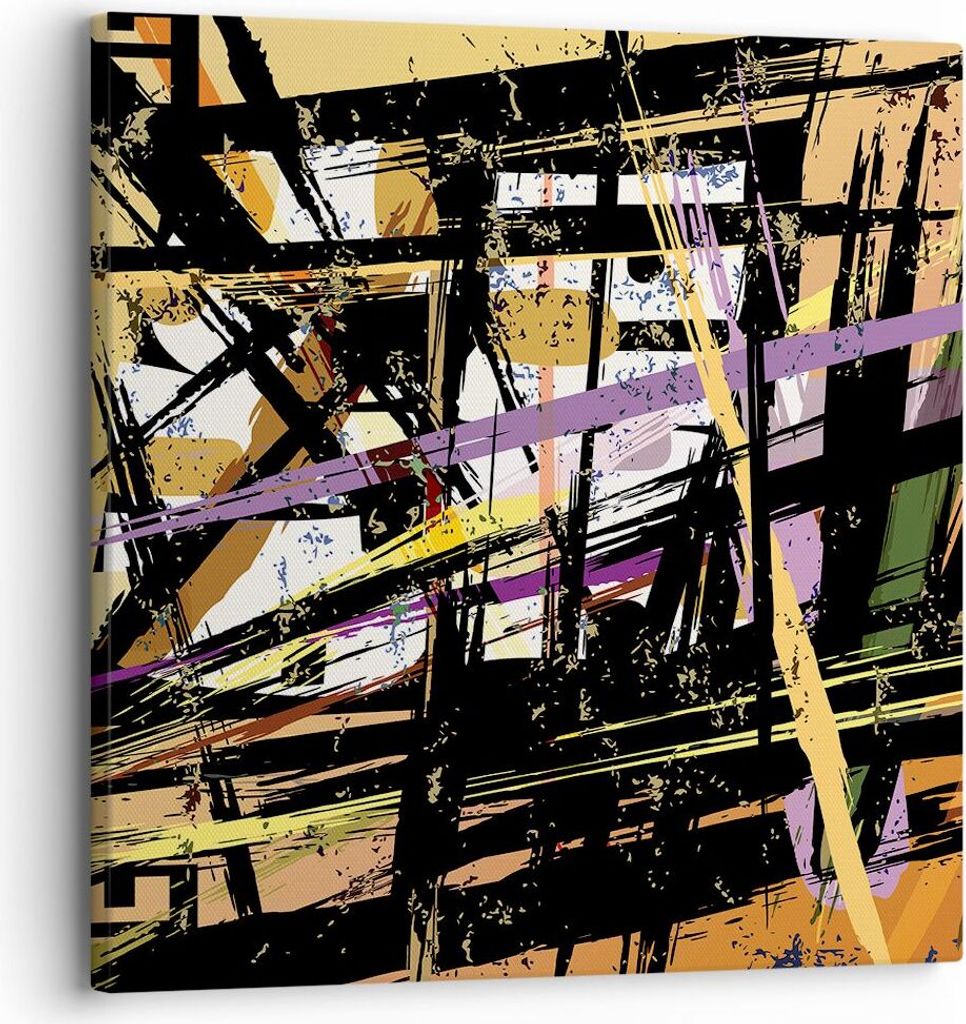 Bild auf Leinwand - Leinwandbild - Abstraktion modern - 30x30cm - Wand Bild - Wanddeko - Wandbilder - Leinwanddruck - Bilder - Kunstdruck - Wanddek...