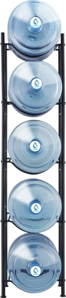 Support pour pichets d'eau noir 5 bouteilles rangement vertical robuste - 9