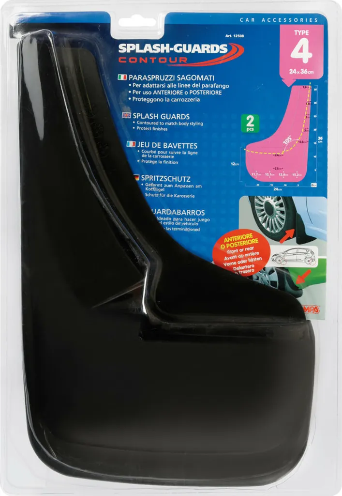 Bavettes Lampa Splash-Guards Type 4 résistantes et ultra flexibles 2pc