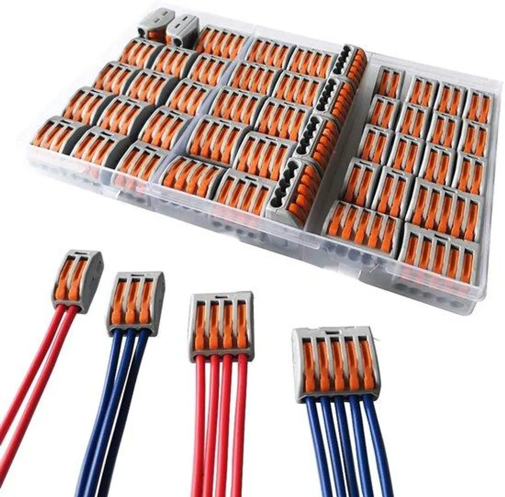 Kit bornes de connexion pour boîte de dérivation : 46 connecteurs rapides