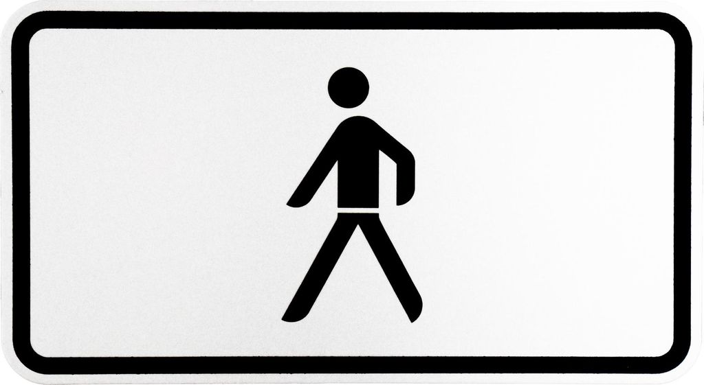 ORIGINAL Verkehrsschild Nr. 1010-53" Fußgänger nach StVO und RAL-Gütebedingungen Verkehrszeichen Schild Straßenschild Zusatzschild Verkehrsschi...