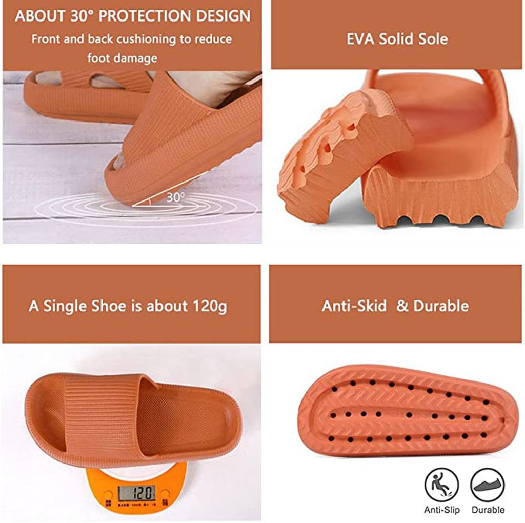 Antistatische Hausschuhe 'Wolkensohle' – Memory-Foam Slipper, Rutschfest, Schnelltrocknend, Gr. 35, Rosa – Für Damen