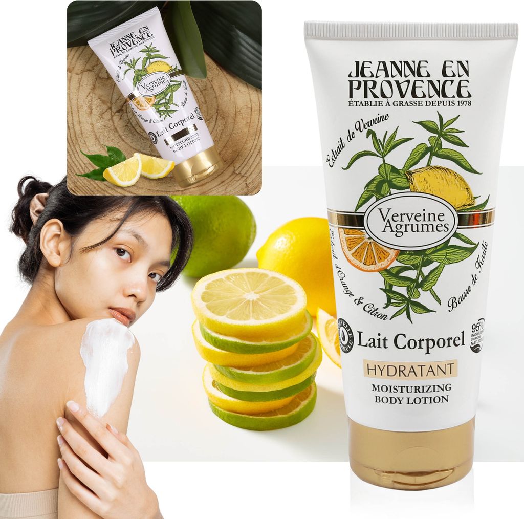 Jeanne en Provence - Verveine Agrumes Feuchtigkeitsspendende Körperlotion mit Zitrusduft 200ml