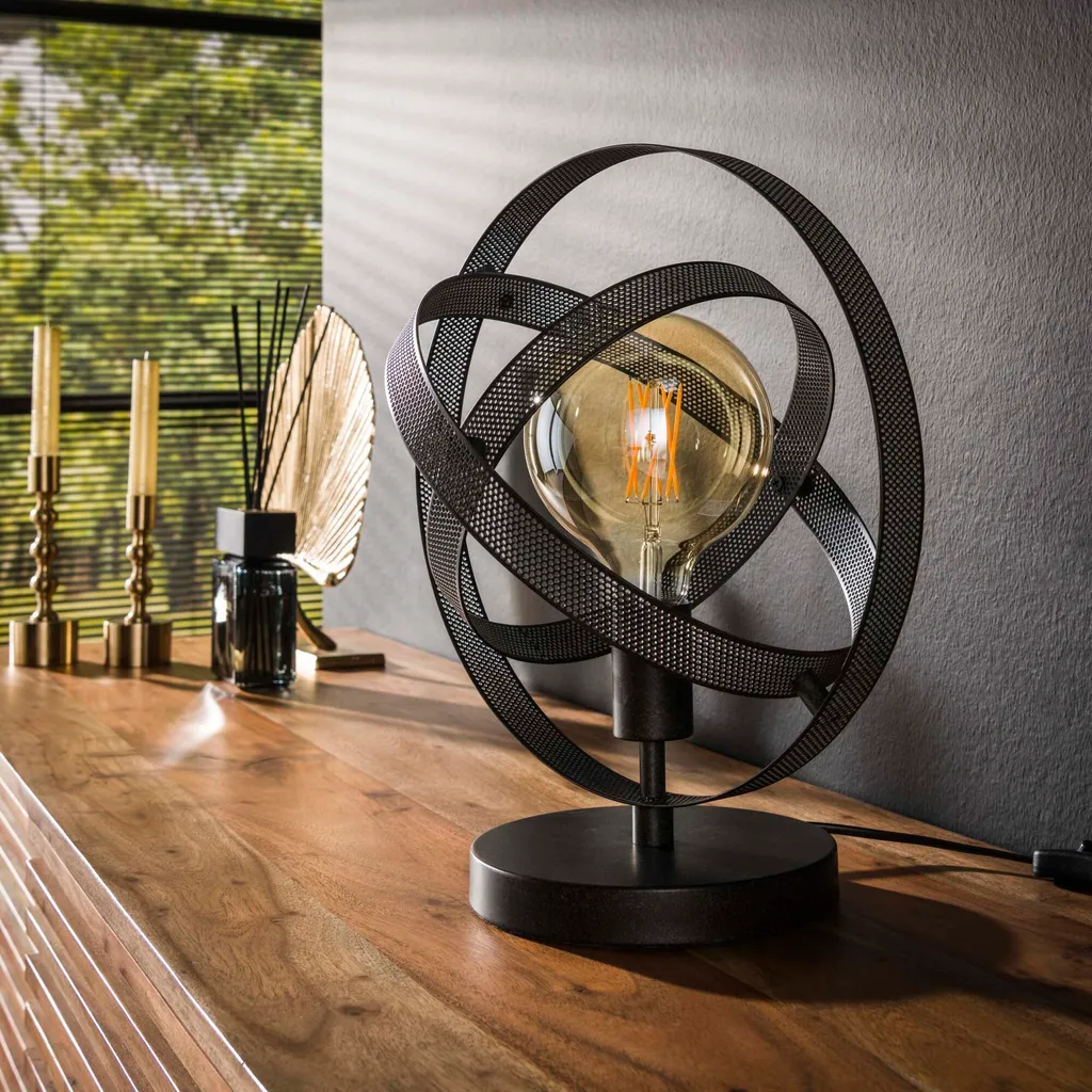 Lampe de chevet noire design Cosmos 32cm : Éclairage d'appoint idéal