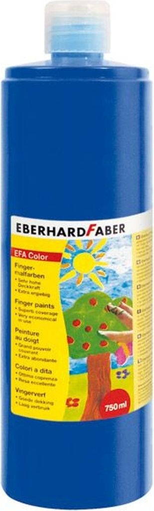 Fingerfarbe Flasche 750ml kobaltblau Packung mit 10 Stück