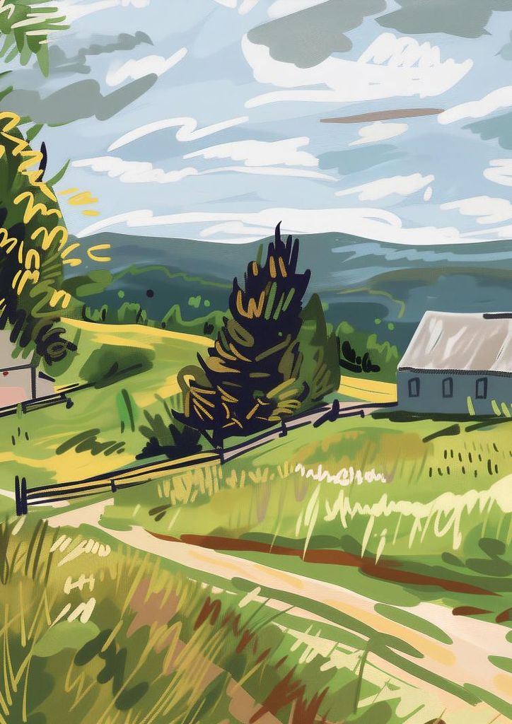 Plakat 42x59,4cm Üppiges Dorf