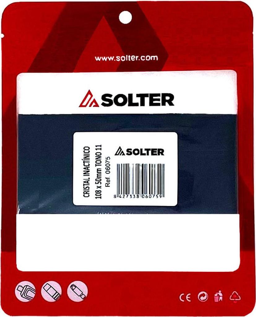 Inaktinisches Glas 108x50mm Kopf solter