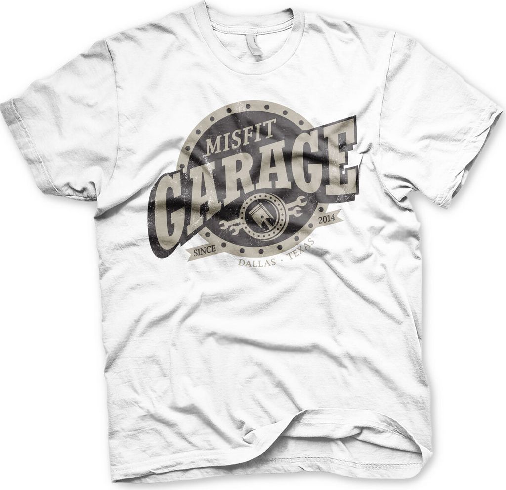 Misfit Garage Piston Sign T-Shirt - Medium - White